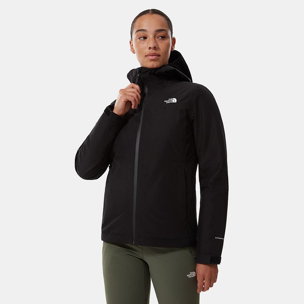 The North Face Insulated Jacket Womens Australia - The North Face Dryzzle Futurelight™ Black Hiking